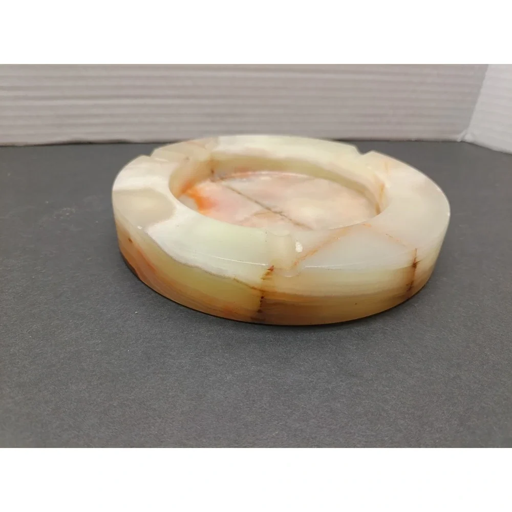 Hand Carved Genuine Onyx Stone Ashtray Bomel Collection Pakistan 6
